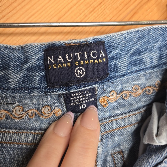 Y2K Youth Girls Nautica Jeans Boho Hippie‎ Fall Size 10 Blue Jeans - Picture 8 of 8